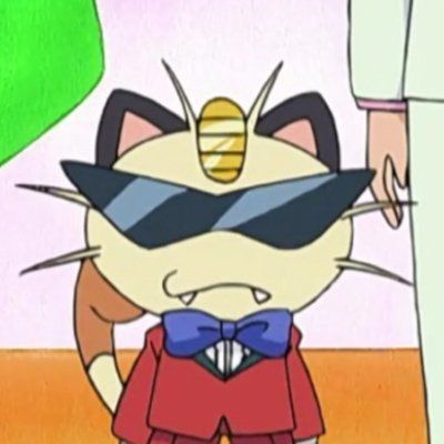 a cartoon cat wearing sunglasses and a bow tie