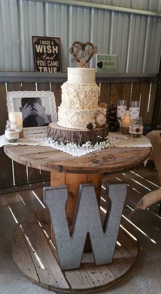 a cake sitting on top of a wooden table