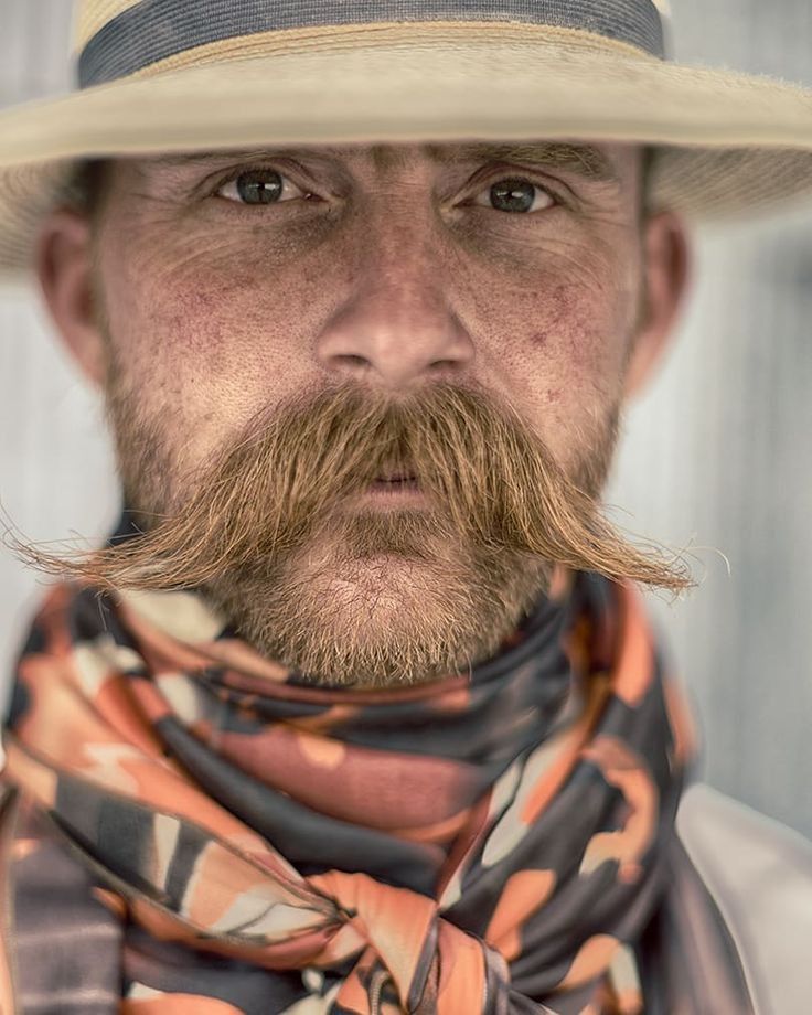 Cowboy Mustache Styles, Cowboy Moustache, Cowboy Mustache, Western Portrait, Cowboy Scarf, Long Mustache, Moustache Style, Beards And Mustaches, Cool Mustaches