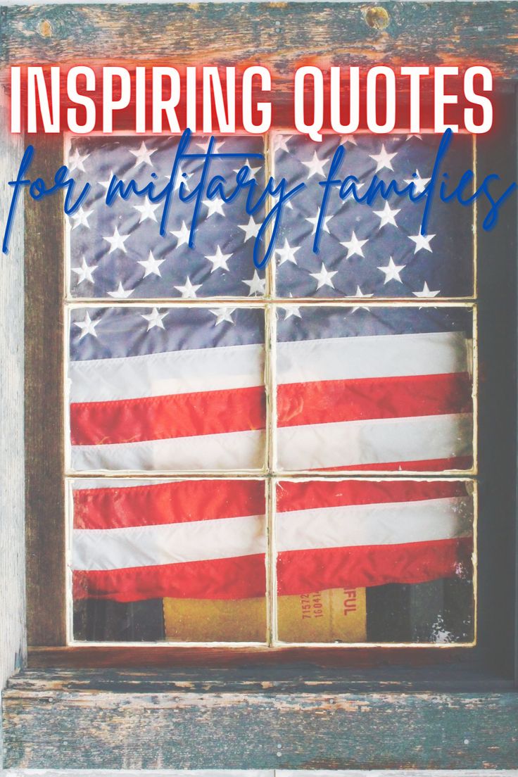 an american flag in a window with the words, inspiring quotes from fifty famous people