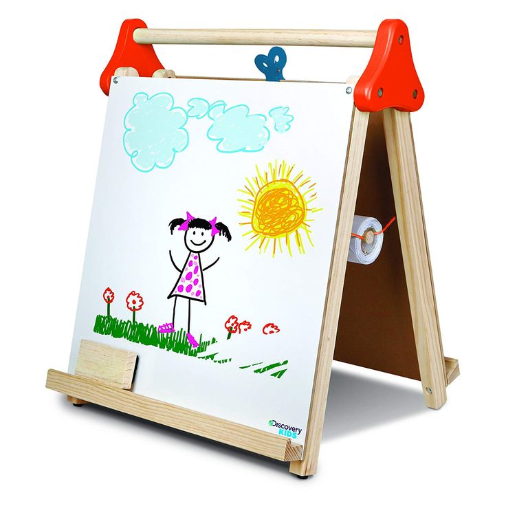 Amazon.com: DISCOVERY KIDS 3-in-1 Tabletop Dry Erase Chalkboard Painting Art Easel, Includes Paper Roll and Oversized Clip, 17 x 15 Inch Wood Frame, Perfect for Children 3+ | Foldable/Portable for Countertop Play Kids Art Easel, Kids Easel, Tabletop Easel, Artist Easel, Wood Easel, Discovery Kids, Art Easel, Wooden Easel, Kids Wood