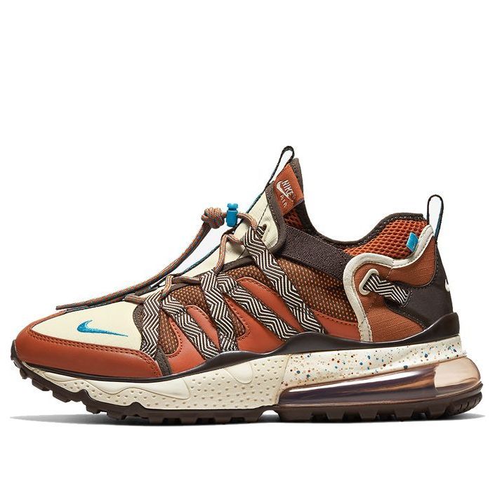 Nike Air Max 270 'Bowfin' Dark Russet/Light Current Blue AJ7200-202 270 Nike, Sneakers Nike Air Max, Orange Camo, Shoes Model, Marathon Running Shoes, Box Top, Model Style, Hiking Trail, Mens Nike Air