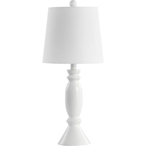 a white table lamp on a white background