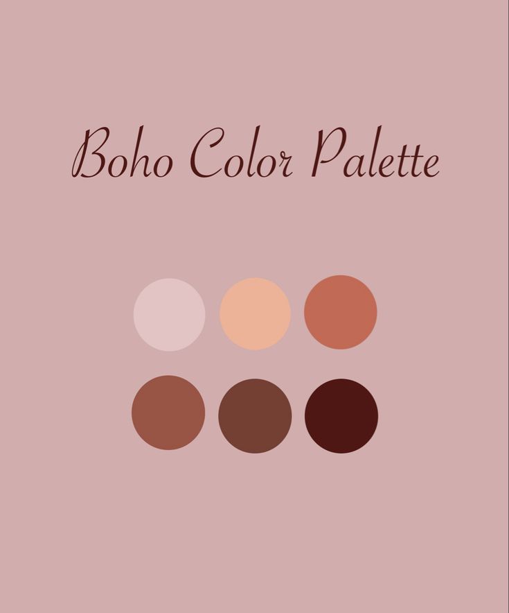 the book cover for boho color palette, with different shades and colors on it