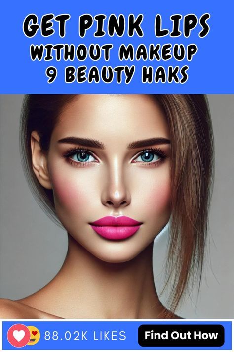 Make Lips Pink Naturally, Natural Lip Stain, Natural Pink Lips, Pale Lips, Lip Lightening, Apply Coconut Oil, Fresh Aloe Vera Gel, Natural Beauty Remedies, Rosy Lips