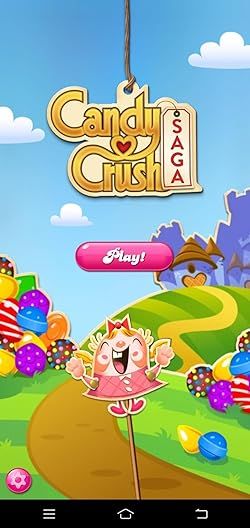 the candy crush game is being played on an android device, and it looks like they are