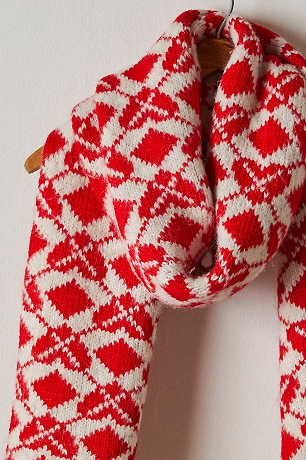 Add the coziest touch to your cold-weather accessories collection with this forever classic scarf featured in a soft knit fabrication and defined plaid print for a forever cool and colorful finish. | Matchback Scarf by Free People in Red Red Wool Scarves For Winter, Red Wool Winter Scarves, Cozy Red Scarves For Winter, Classic Scarf, Red Fits, Accessories Collection, Cold Weather Accessories, Plaid Print, Boho Clothing