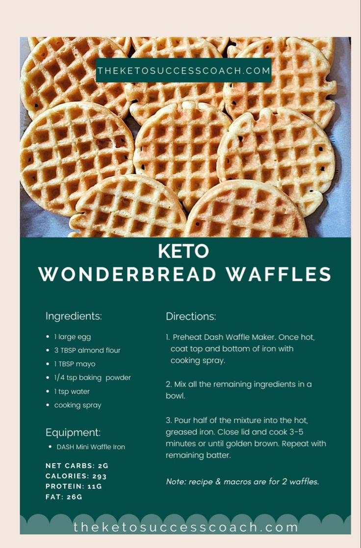 some waffles are sitting on top of each other with the words wonderbread waffles below them