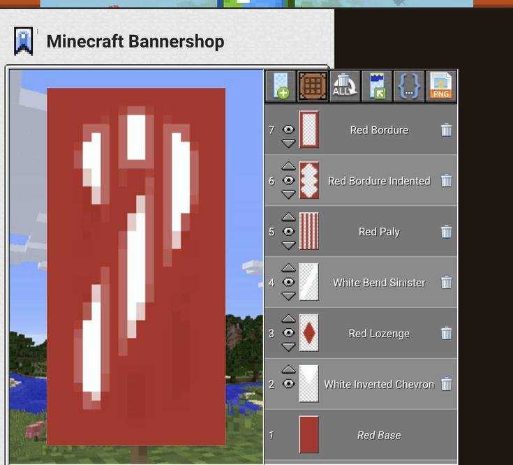 an image of a red banner in minecraft