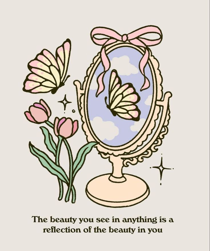 the beauty you see in anything is a reflection of the beauty in you - card