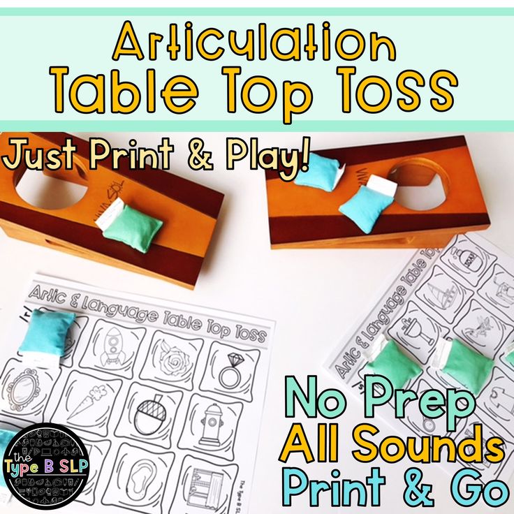 two pieces of articulation table top tots with the words just print and play