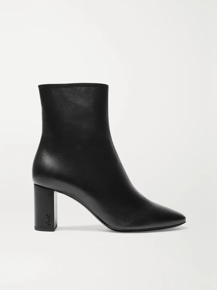 SAINT LAURENT Lou leather ankle boots | NET-A-PORTER Saint Laurent Shirt, Boots Outfit Ankle, Womens Designer Boots, Dress Closet, Shoes Boots Ankle, Saint Laurent Shoes, Boots Fall, Designer Boots, Boots Outfit