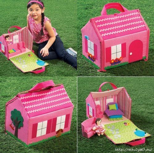 Doll House Pattern, Fabric Doll House, House Pattern, Kids Sewing, Special Kids, Up House, Kids Fabric, Sewing Toys, Felt Toys