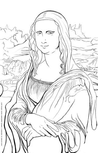 the virgin mary is depicted in this coloring page