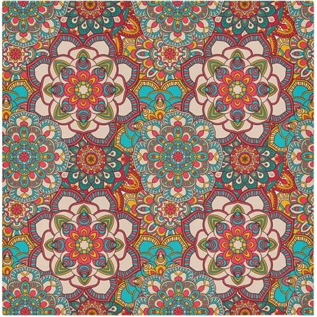 an abstract floral pattern with many colors