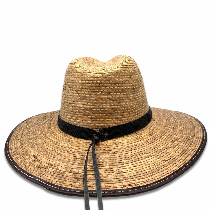 Shape: Panama Hat, Indiana Style Material: Straw, Palm, Sahuayo PalmSize: Medium Color: BurntDetail: Leather bandHat Care: Always handle your hat by the top. Do not place hat with brim on the surface, it will cause it to flatten the brim. Always Brim turned up.To dust off, use a soft brush.To remove stains, wipe with a cloth, then let it dry naturally with the brim turned up.Steam it to shape if necessary.Misshapen flat brim straw hats can be shaped carefully with a lukewarm - not hot - steam ir Country Style Hat With Adjustable Fit And Flat Brim, Adjustable Brown Boater Hat With Flat Brim, Western Straw Cap For Outdoor, Western Style Straw Cap For Outdoor, Western Style Straw Cap For Outdoors, Western Straw Cap Hat For Outdoor, Straw Hat For Travel, Adjustable Brown Wide Brim Boater Hat, Country Style Brown Straw Cap Hat