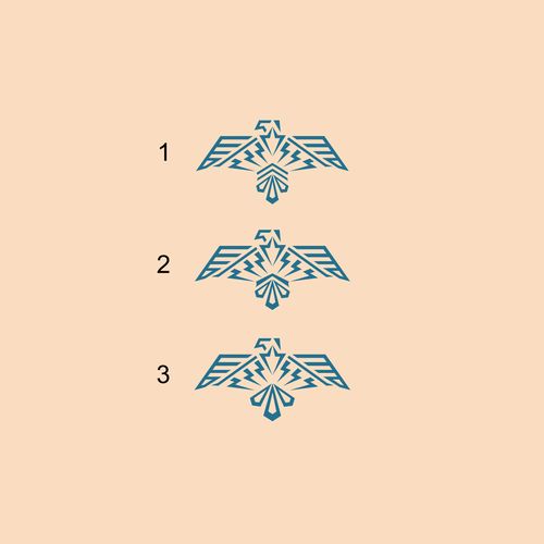 three birds are shown in blue on a beige background with the numbers 1, 2, and 3