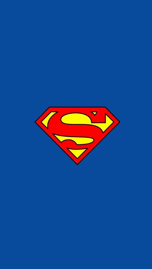 a superman logo on a blue background