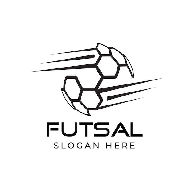 the logo for fusal is designed in black and white with an image of a soccer ball