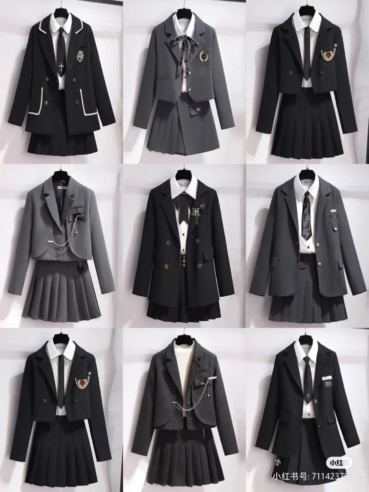 School Uniform Fashion, School Uniform Outfits, Korean Casual Outfits, Kawaii Fashion Outfits, Uniform Fashion, School Uniforms, Vestidos Vintage, Mode Inspo, Kpop Fashion Outfits