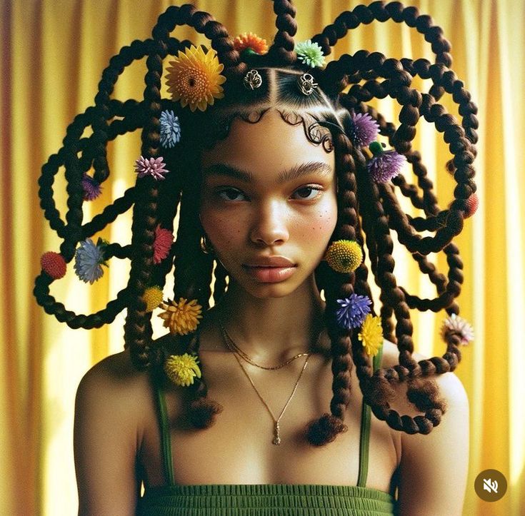 Funky Braided Hairstyles, Editorial Natural Hair, Editorial Braids Black Women, Creative Protective Hairstyles, Afro With Braids, Eccentric Hairstyles, Natural Hair Photoshoot Ideas, Unique Natural Hairstyles, Editorial Braids