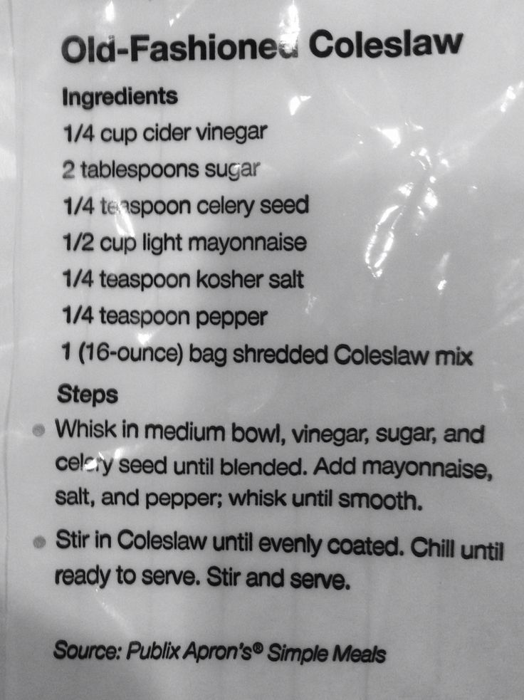 the instructions for how to make old - fashioned coleslaw