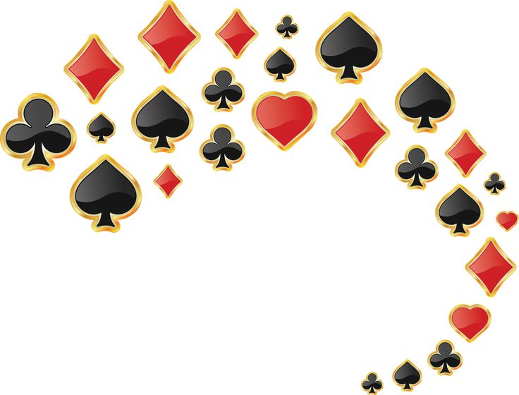 playing cards are arranged in the shape of a heart and spades on a white background