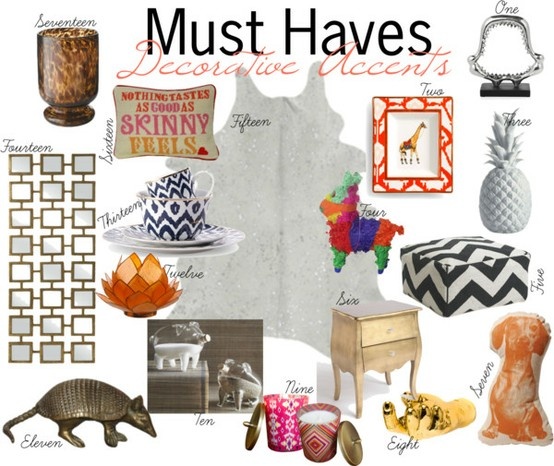 a collage of decorative items with the words must haves