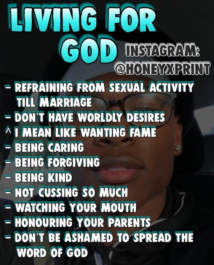 a poster with the words living for god and an image of a woman wearing glasses