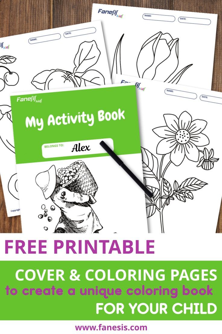 Free Printable Activity Book Cover Page Gardener | Free Printable ...