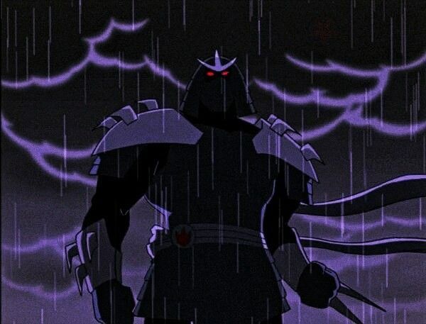 an animated character standing in the rain