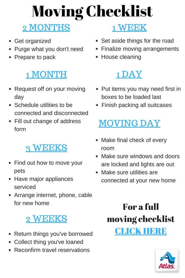 moving checklist with the words moving checklist on it and instructions to move in