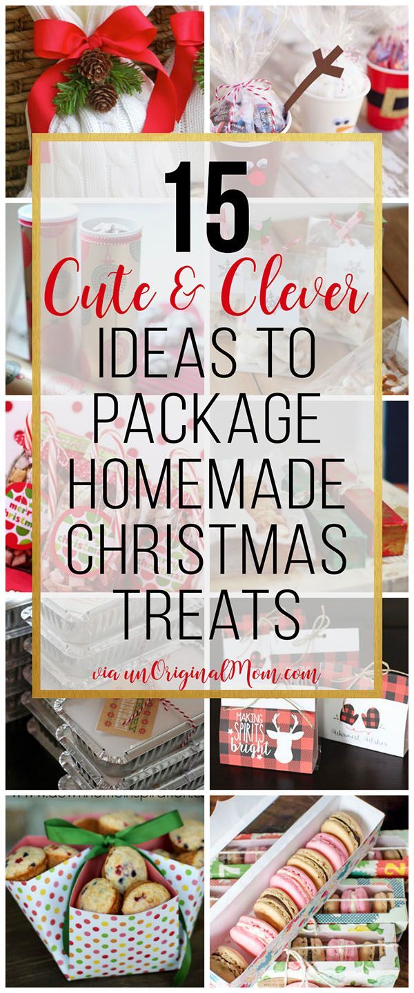 a collage of christmas treats with the words cute and clever ideas to package homemade christmas treats