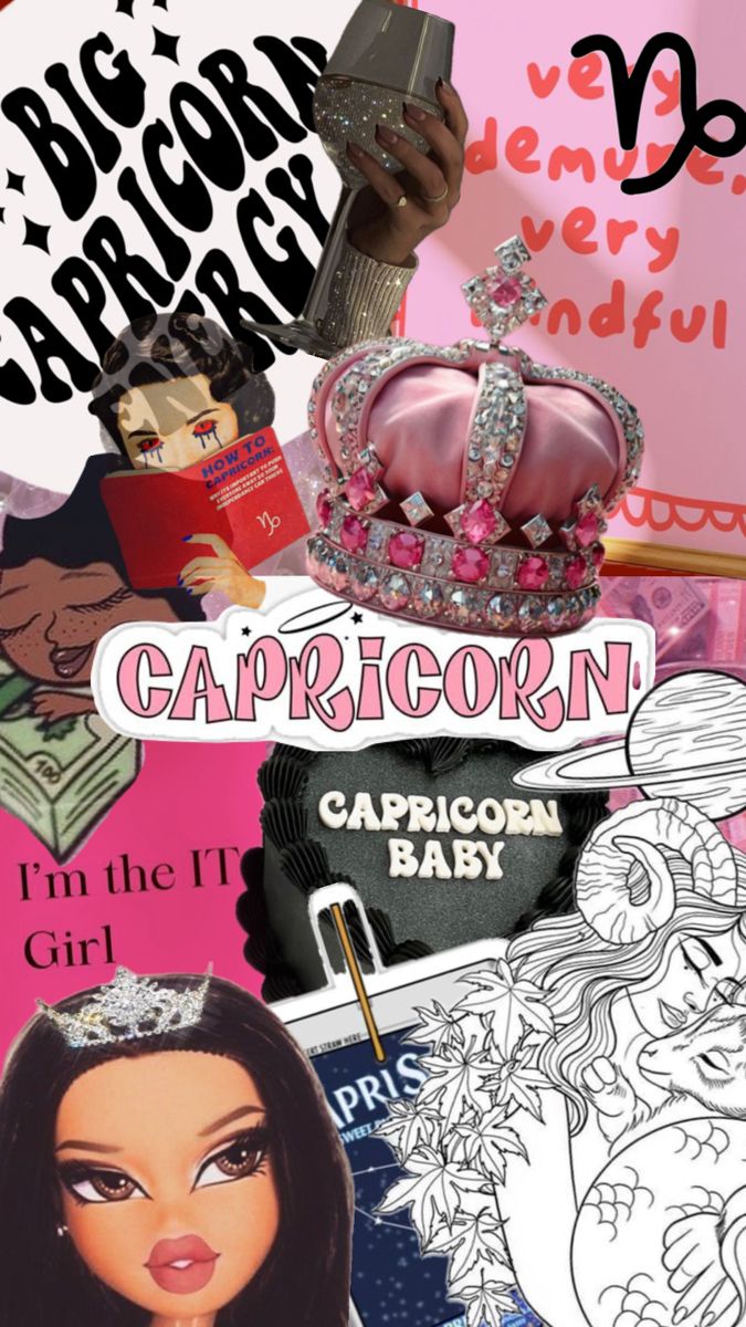 the collage has many different things on it, including a tiara and other items