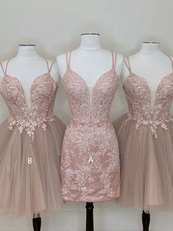 Cute tulle pink lace short prom dress, cute lace homecoming dress,PD22660 on Storenvy Prom Dress Cute, Pink Lace Shorts, Tulle Pink, School Event Dress, Hoco Dress, Lace Homecoming Dresses, Short Prom Dress, Lace Short, Short Prom