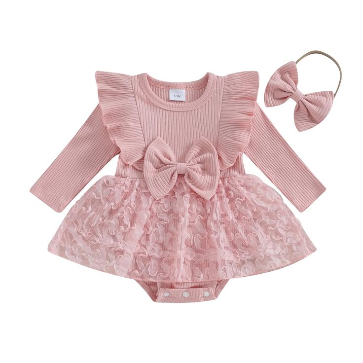 PRICES MAY VARY. Premium fabrics: Made of94% cotton and 6% elastane, high quality material, baby rompers girl is not only soft and skin-friendly but also durable and easy to care for, girls romper dress,baby girl romper dress,bodysuits for infant,bubble romper infant,baby rompers girl,baby rompers,baby girl romper,baby sets for girls,baby outfits for girls,baby girls' clothing sets,baby girls' clothing,which can be worn all day long. Design: Baby girl romper dress has round neck, long sleeve, ri Ruffle Outfit, Jumpsuit Fall, Birthday Outfits, Newborn Baby Girl, Sleeves Clothing, Long Sleeve Jumpsuit, Girls Birthday