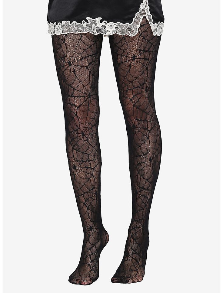 Spiderweb Tights, Goth Tights, Goth Characters, Spiderweb Lace, Halloween Tights, Cool Tights, Twilight Outfits, Cute Tights, Lace Stockings