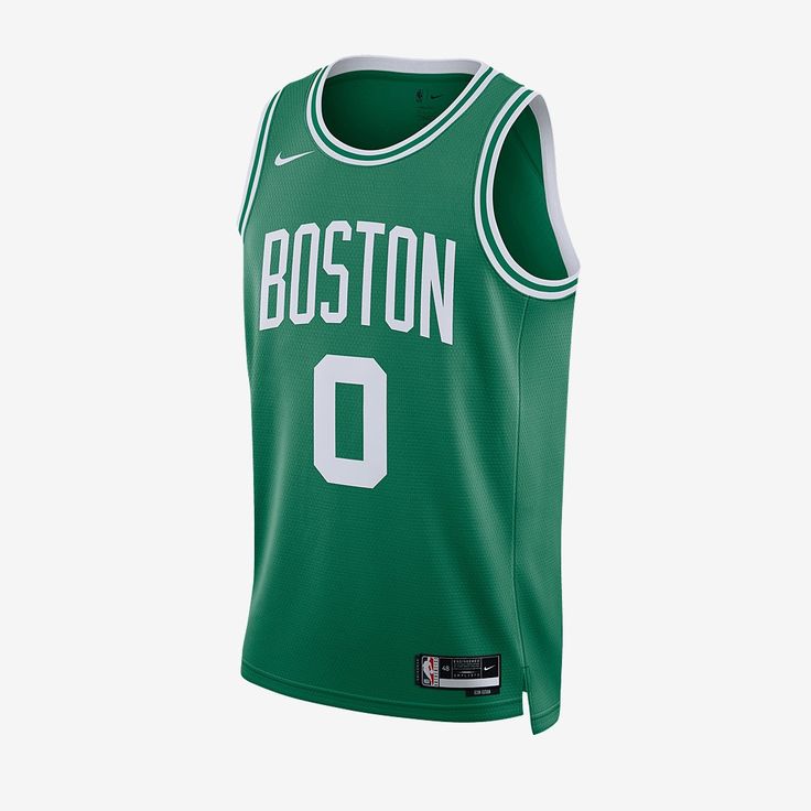 Rep your favourite player and team in the Nike NBA Jayson Tatum Boston Celtics DriFIT Swingman 2022 Icon Jersey, featuring iconic team and player details on breathable DriFIT mesh to help you stay cool and dry. The Nike NBA Jayson Tatum Boston Celtics DriFIT Swingman 2022 Icon Jersey in Clover is inspired by the pro kits, showing off squad and player graphics on cool, breathable Mesh fabrics for easy allgame comfort and performance.Made from mesh with DriFIT technology, this jersey provides a co Nike 2020, Nike Nba Jerseys, Gordon Hayward, Brandon Ingram, Youth Game, Personalized Jersey, Jayson Tatum, Sports Uniforms, Nba Jersey