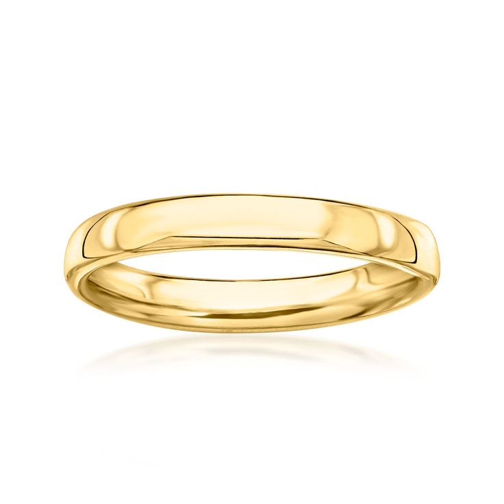 Ross-Simons - 10kt Yellow Gold Polished Ring Size 9. Canaria fine jewelry. Perfect for everyday wear, these genuine 10kt gold wardrobe essentials are fashionable, fun and designed to last a lifetime. Strong and durable, our collection of gold classics is always a great value. Here's a must-have band for your bunch! Handcrafted in polished 10kt yellow gold, this timeless ring is a minimalist essential. 1/8" wide. 10kt yellow gold polished ring. Gold Wardrobe, Timeless Ring, Gold Piece, Gold Polish, Real Gold, Rings Statement, Precious Metals, Wardrobe Essentials, Jewelry Rings