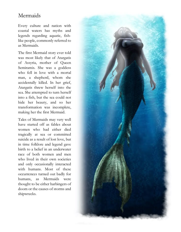 an image of a mermaid swimming in the ocean with text underneath it that says mermaids