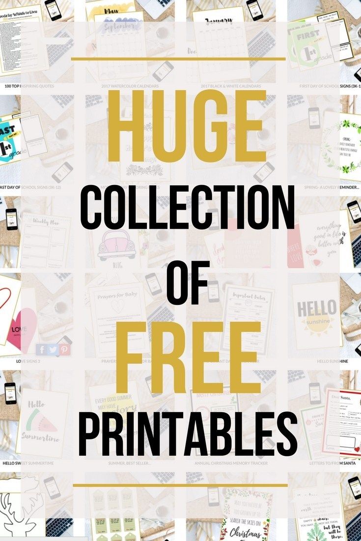 the huge collection of free printables is on display for everyone to enjoy it