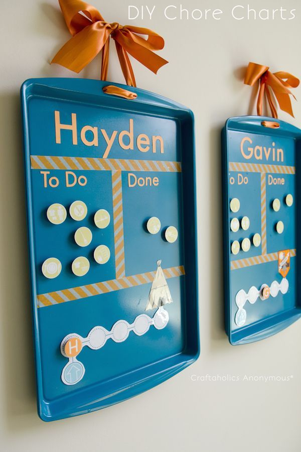 two blue plaques with buttons on them hang from the wall next to eachother