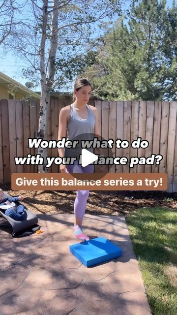 Rachel Ridgeway| Osteoporosis & Osteopenia Fitness on Instagram: "Have you ever tried using a balance pad?   I often use a balance pad with clients because it’s a simple, yet effective tool designed to challenge and improve stability! ✨  If you have or get one, try this series out!   01. step ups 02. calf raises 03. single leg static hold 04. lateral stepovers 05. front to back taps 06. side to side taps 07. around the world taps 08. alternating high knees  Give this post a save so you have it for later. Let me know if you give it a try!  Always practice balance training in a corner, close to a wall, or alongside a counter - especially if you’re a beginner. Also remember that you may not be able to do every exercise demonstrated in this video and that is perfectly okay! Take what works for Balance Pad Exercises, Balance Foam Pad Exercises, Balancing Exercises Stability Strength, Exercises For Balance Stability Strength, Balance Exercises Stability, Balance Improving Exercises, Step Ups, Balance Training, For Educational Purposes Only