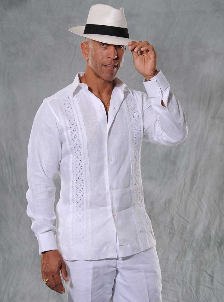 Cuban Clothing For Men Cuban Outfit Men, Party Outfit Men Night, Guayabera Outfit, Guayabera Wedding, Cuban Outfit, Havana Nights Dress, Party Outfit Men, Beach Wedding Attire, Party Outfits Night