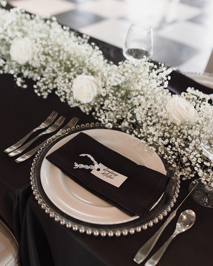 If you’re envisioning a modern black + white wedding, this one’s a must-see! Packed with inspiration, it showcases unique ways to elevate this timeless color palette. Pro tip: Experimenting with textures like pearls adds an extra layer of sophistication and style! 🤍🖤🫧⁠ •⁠ •⁠ Wed Society | Oklahoma FEATURED vendors:⁠ Wedding Planner: @velvet.honey.events⁠ Venue: @oklahomahof⁠ Photographer: @chandlerraephoto⁠ Dress: @houseofbridalok⁠ Florals: @deeflowersllc⁠ •⁠ •⁠ // Photo:⁠ @chandlerraephoto⁠ ... Black And Pearls Wedding, Black White And Pearls Wedding, Black And White Wedding Florals, Modern Black And White Wedding Decor, Grad Dinner, Black And White Wedding Theme, Timeless Color Palette, Wedding G, White Wedding Theme