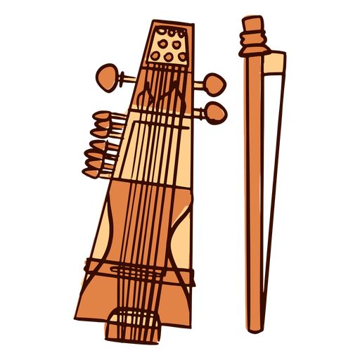 an illustration of a musical instrument with strings