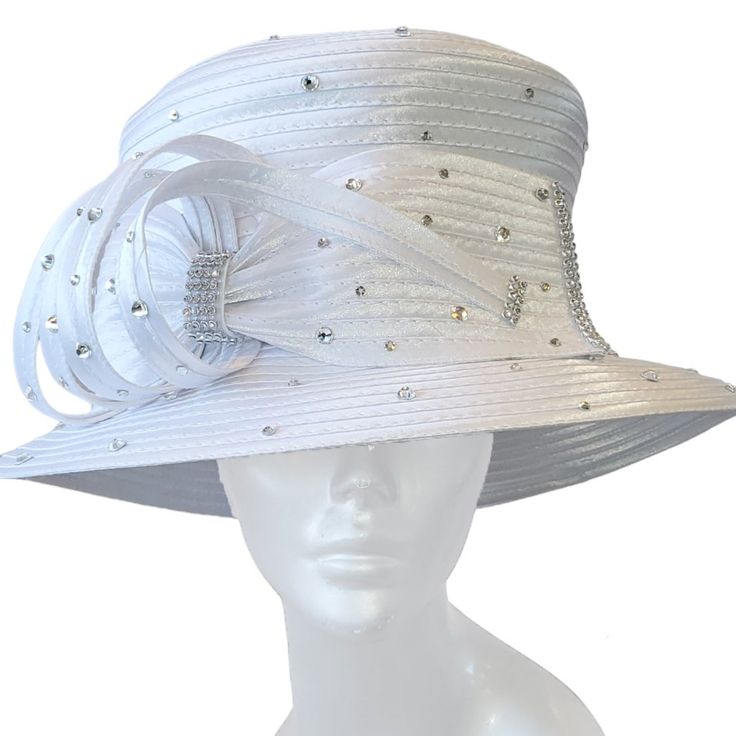 Elevate Your Style With This Exquisite Church Hat From Swan Hat. Crafted From High-Quality Materials Like Satin Ribbon, This Adjustable Hat Features A Strap, Bow, And Rhinestone Accents For A Touch Of Glamour. Its Vintage Design And Solid Pattern Make It Perfect For Any Occasion, Including Weddings, Parties, And Even Workwear. Available In A Size Of 22.5 Inches, This Dressy Church Hat Is Lightweight And Suitable For All Seasons, Be It Winter, Summer, Fall, Or Spring. Its Versatile Style And Eleg Church Lady Hats, Pink Baseball Hat, Floppy Straw Hat, Versace Pink, Black Bucket Hat, Straw Hat Beach, Church Hat, Stocking Hat, Black Bucket