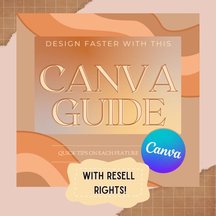 a poster with the words canva guide on it