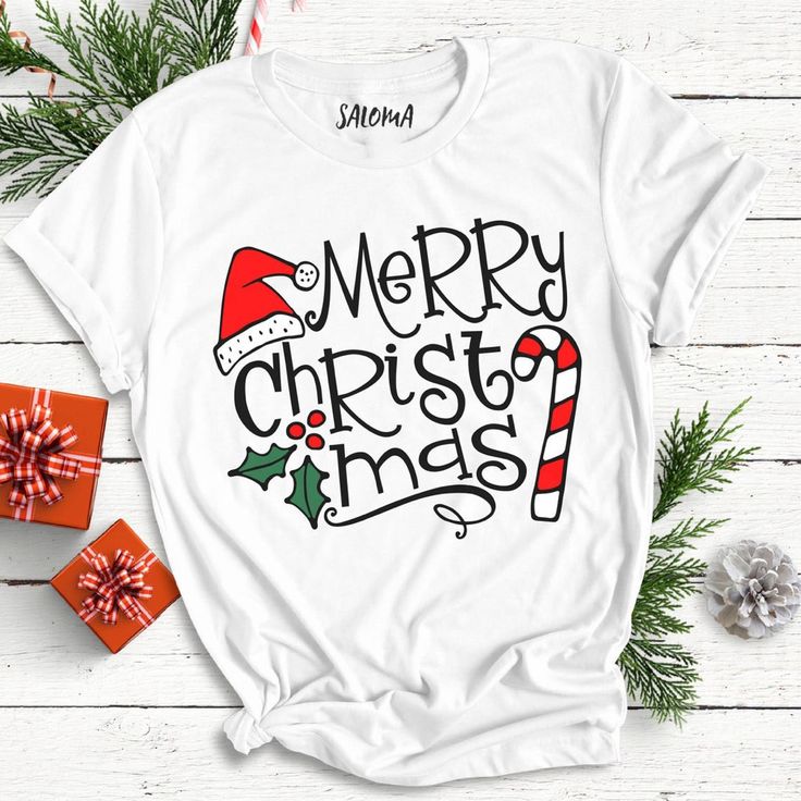 a t - shirt with the words merry christmas on it