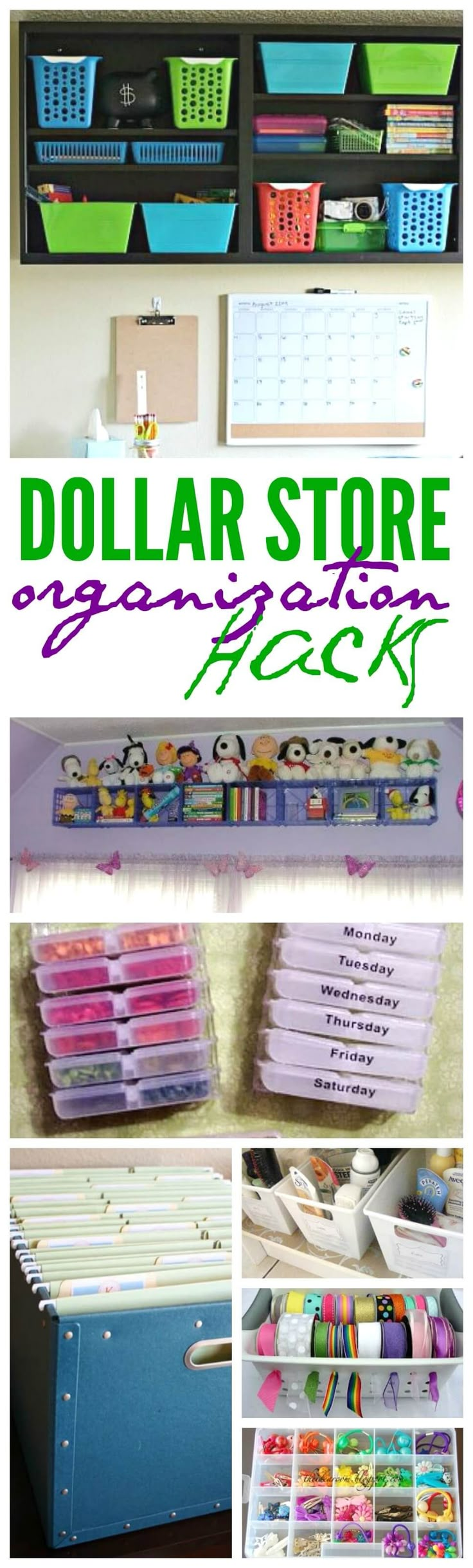 dollar store organization hacks for crafting and organizing